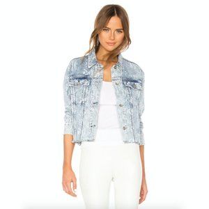 Rag & Bone Snakeskin Denim Jacket, S - image 1